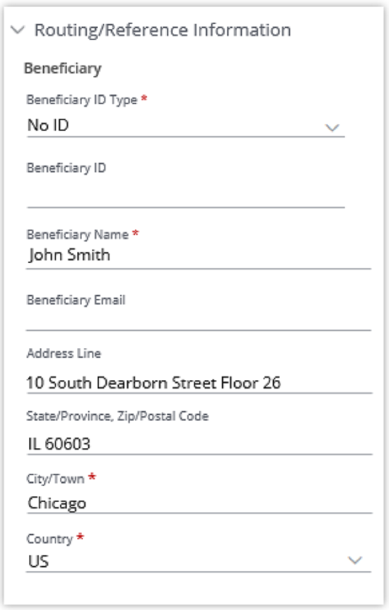 Routing/ Reference information
