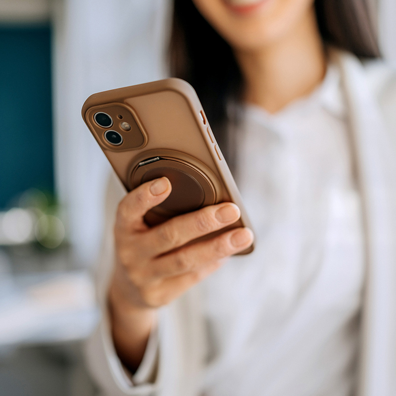 woman using phone