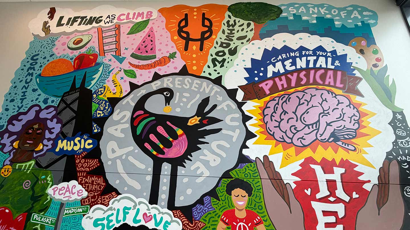 murals on a wall