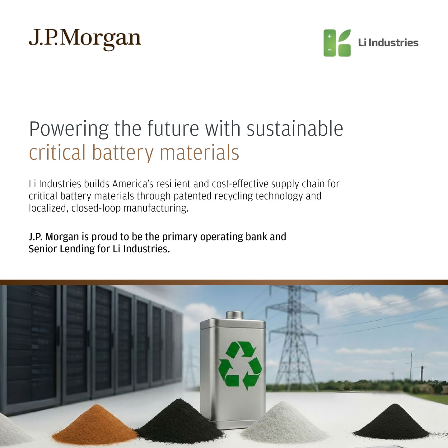 powering the future with Sustainable critical battery materials infographic